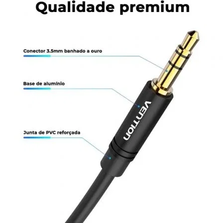 Vention Cable Estéreo Jack 3.5 mm Macho a Jack 3.5 mm Macho 1m Negro BAKBF